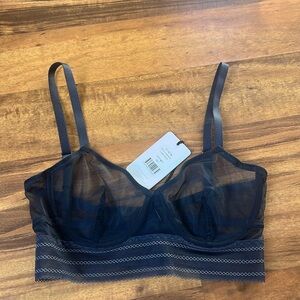 Else Bare Underwire Longline Demi Unlined Bra Midnight Navy Blue 32C